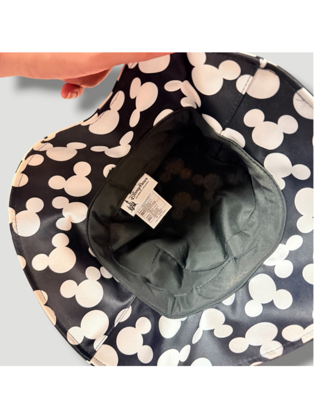 Disney Parks Mickey Mouse Icon Rain Bucket Hat Red Bow Adult OSFM - Picture 3 of 12